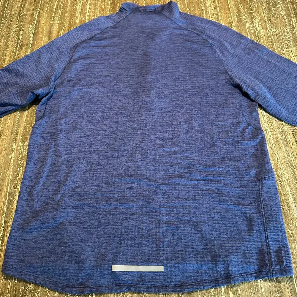Nike Long Sleeve 1/4 Zip Dri-Fit Therma Running Top Pullover Blue Men’s Size L